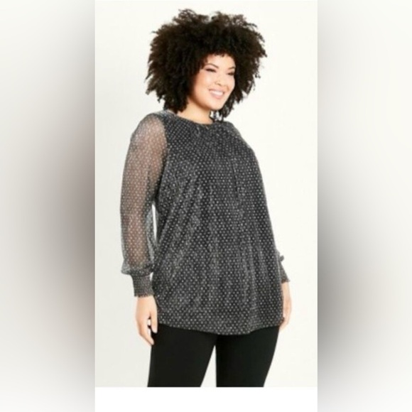 EVANS Womens Black Lined Elastic Cuffs
Long Sleeve Round Neck Tunic Top Plus 14 - Picture 1 of 8